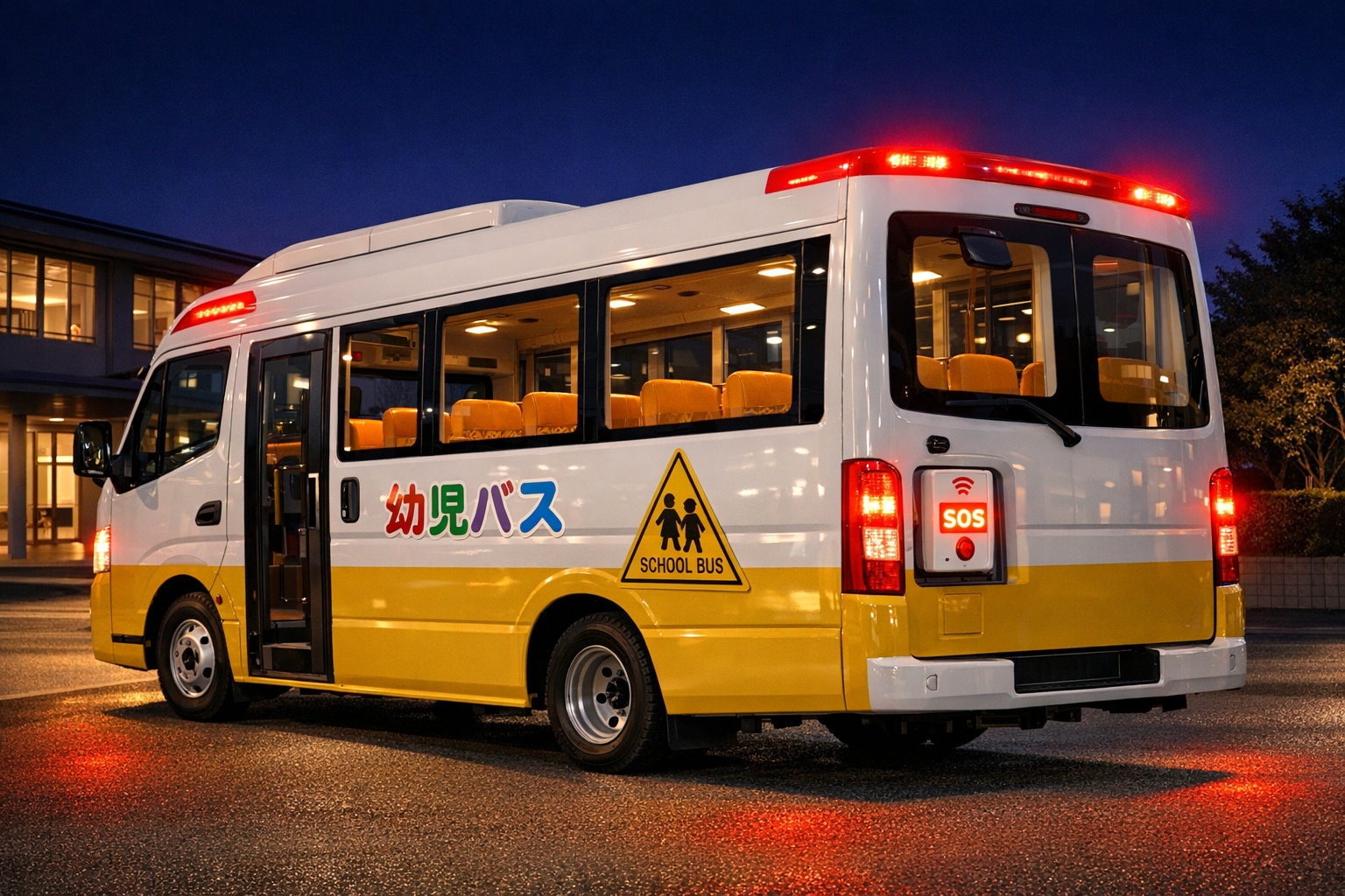 バス用置き去り防止装置・ドラレコ取付