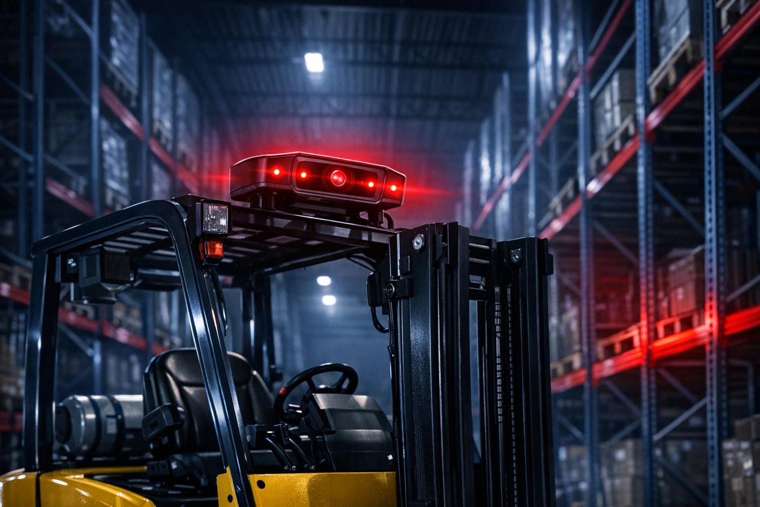 フォークリフト用AIカメラ・ドラレコ取付